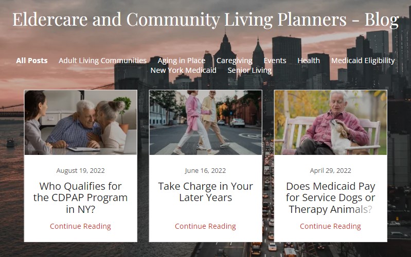 Eldercare UX Content, Blog, & Campaigns